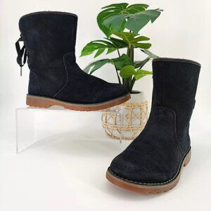 Ugg Kids Australia Corene Black Suede ll On Side Zipper Size 2 US